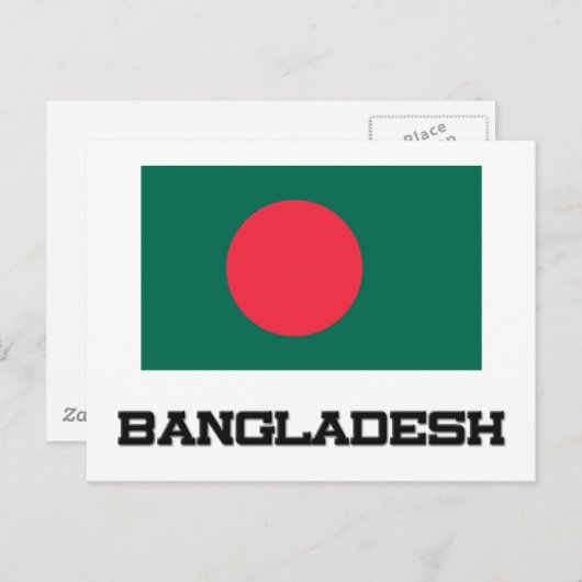 Carte Postale Drapeau du Bangladesh (Devant / Derrière)