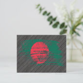 Carte Postale Drapeau du Bangladesh cool (Debout devant)