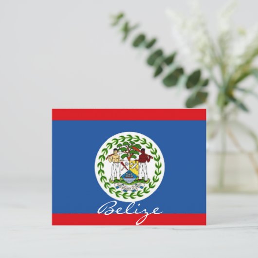 Carte Postale Drapeau du Belize (Debout devant)