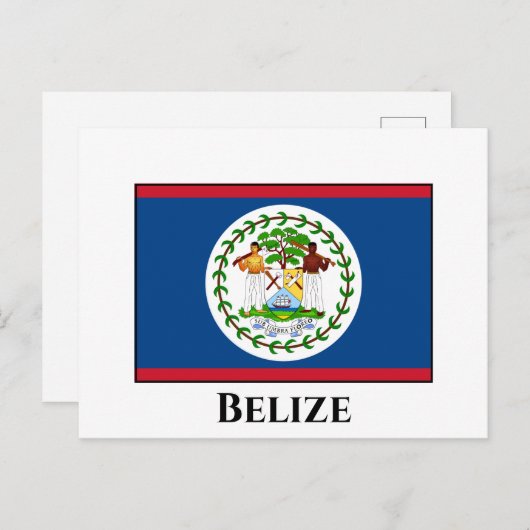 Carte Postale Drapeau du Belize (Devant / Derrière)