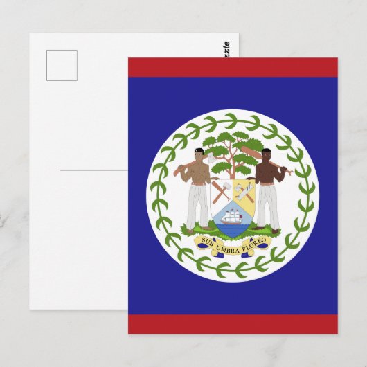 Carte Postale Drapeau du Belize (Devant / Derrière)