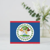Carte Postale Drapeau du Belize (Debout devant)