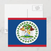 Carte Postale Drapeau du Belize (Devant / Derrière)