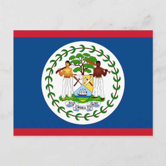 Carte Postale Drapeau du Belize (Devant)
