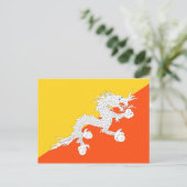 Carte Postale Drapeau du Bhoutan (Debout devant)