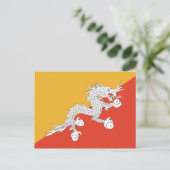 Carte Postale Drapeau du Bhoutan (Debout devant)