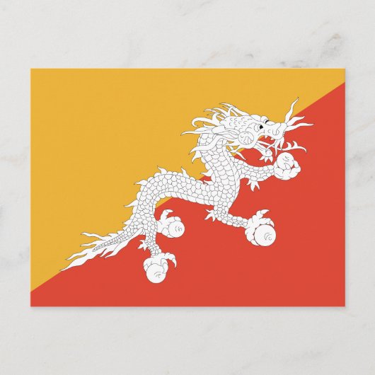 Carte Postale Drapeau du Bhoutan (Devant)