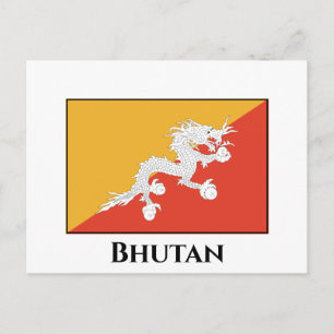 Carte Postale Drapeau du Bhoutan