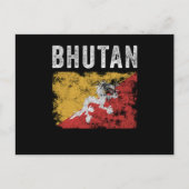 Carte Postale Drapeau du Bhoutan en détresse - Drapeau du Bhouta (Devant)