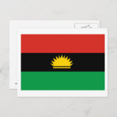 Carte Postale Drapeau du Biafra (1967-1970) (Devant / Derrière)