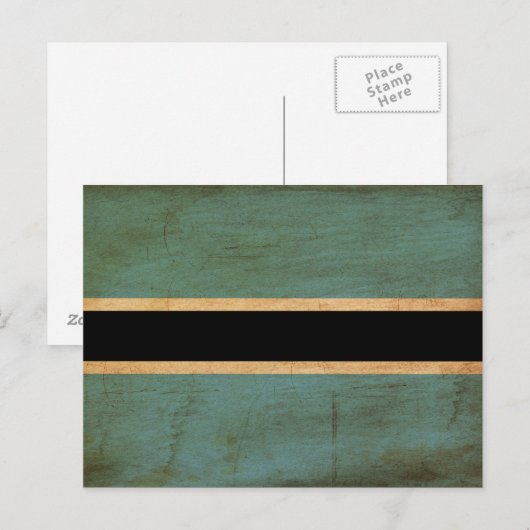 Carte Postale Drapeau du Botswana (Devant / Derrière)