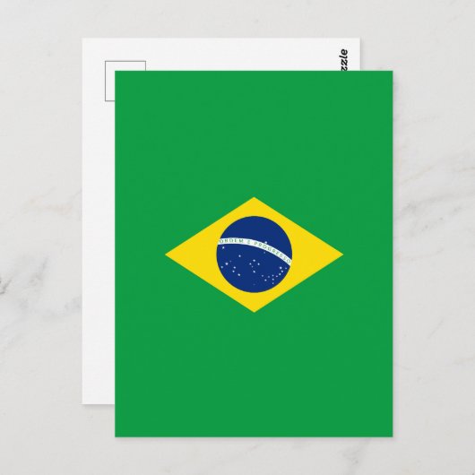 Carte Postale Drapeau du Brésil (Devant / Derrière)