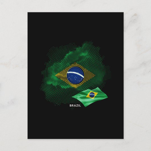 Carte Postale Drapeau du Brésil (Devant)