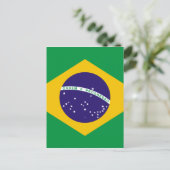 Carte Postale Drapeau du Brésil (Debout devant)