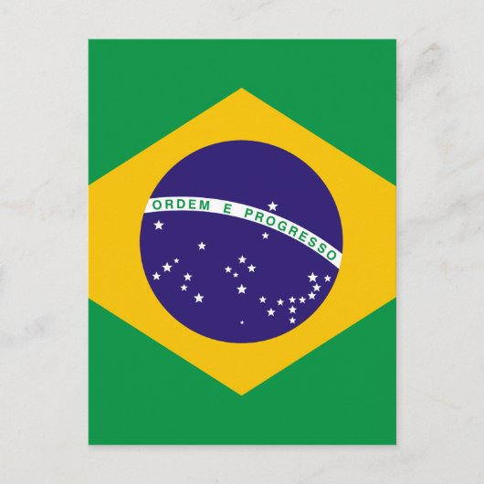 Carte Postale Drapeau du Brésil (Devant)