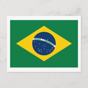 Carte postale drapeau du Brésil