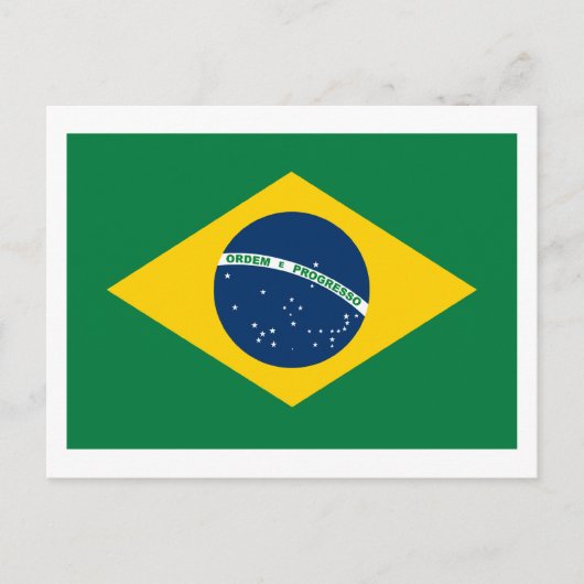 Carte postale drapeau du Brésil (Devant)