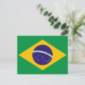 Carte Postale Drapeau du BRÉSIL (Debout devant)