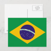 Carte Postale Drapeau du BRÉSIL (Devant / Derrière)