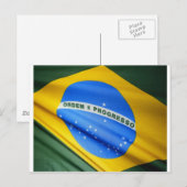 Carte Postale Drapeau du Brésil (Devant / Derrière)