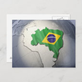 Carte Postale Drapeau du Brésil (Devant / Derrière)