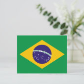 Carte Postale Drapeau du Brésil Bandeira do Brasil (Debout devant)