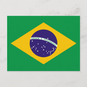 Carte Postale Drapeau du Brésil Bandeira do Brasil