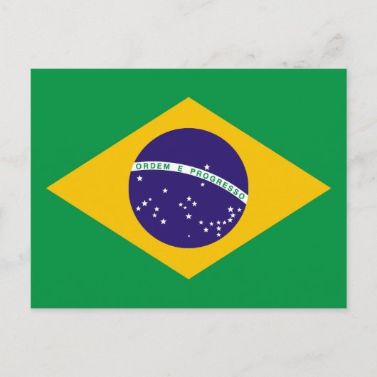 Carte Postale Drapeau du Brésil Bandeira do Brasil (Devant)