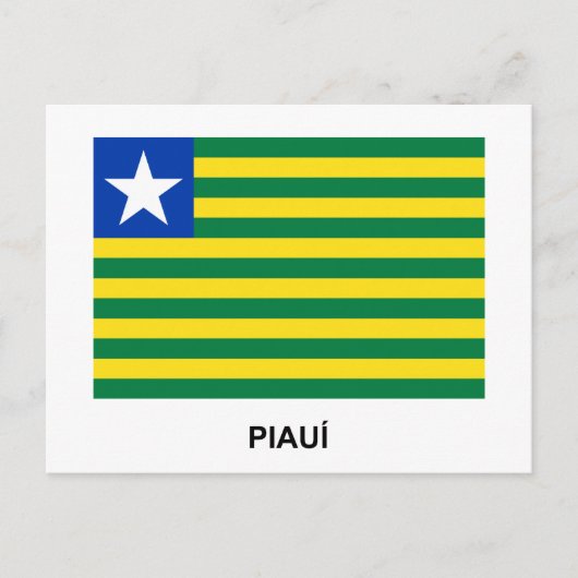 Carte Postale Drapeau du Brésil, Piauí (Devant)