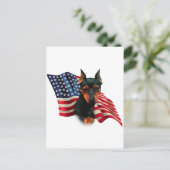 Carte Postale Drapeau du broche miniature (noir) (Debout devant)