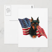 Carte Postale Drapeau du broche miniature (noir) (Devant / Derrière)