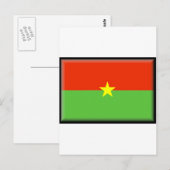 Carte Postale Drapeau du Burkina Faso (Devant / Derrière)