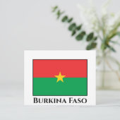 Carte Postale Drapeau du Burkina Faso (Debout devant)