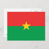 Carte postale drapeau du Burkina Faso patriotique (Devant / Derrière)