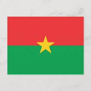 Carte postale drapeau du Burkina Faso patriotique