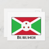 Carte Postale Drapeau du Burundi (Devant / Derrière)