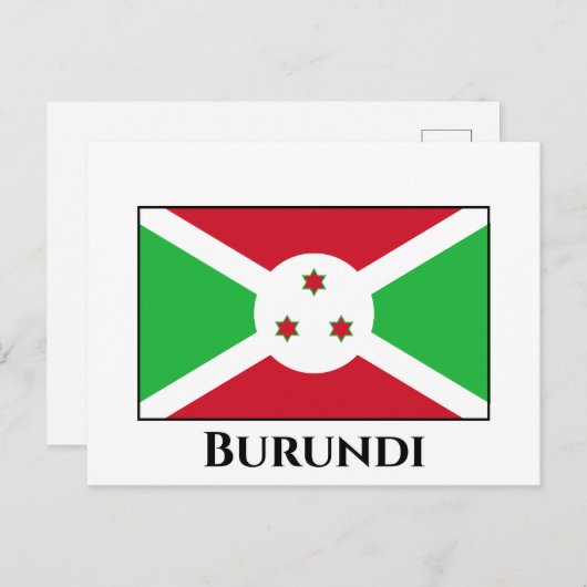 Carte Postale Drapeau du Burundi (Devant / Derrière)