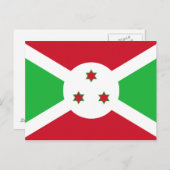 Carte Postale Drapeau du Burundi patriotique (Devant / Derrière)