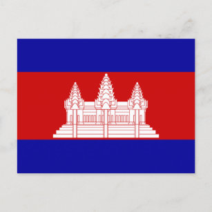 Carte Postale Drapeau du Cambodge