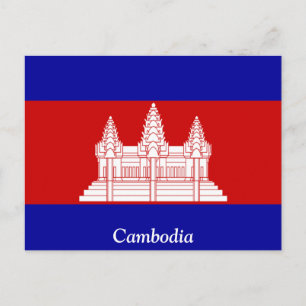 Carte Postale Drapeau du Cambodge