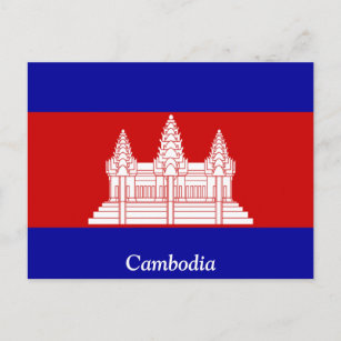 Carte Postale Drapeau du Cambodge