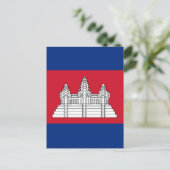 Carte Postale drapeau du Cambodge (Debout devant)
