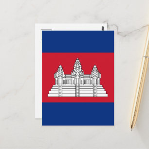 Carte Postale drapeau du Cambodge