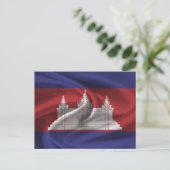 Carte Postale Drapeau du Cambodge (Debout devant)