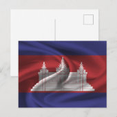 Carte Postale Drapeau du Cambodge (Devant / Derrière)