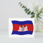 Carte Postale Drapeau du Cambodge (Debout devant)