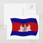 Carte Postale Drapeau du Cambodge (Devant / Derrière)