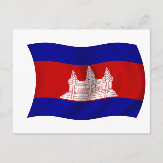 Carte Postale Drapeau du Cambodge (Devant)