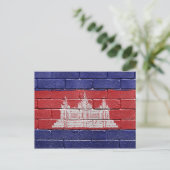 Carte Postale Drapeau du Cambodge (Debout devant)