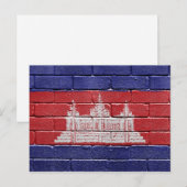 Carte Postale Drapeau du Cambodge (Devant / Derrière)